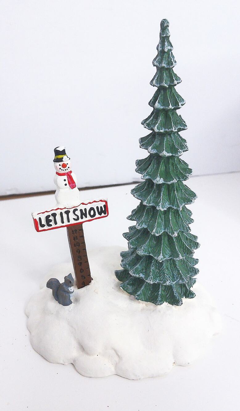 Vintage Dept 56 Let It Snow Snowman Sign 5259-4